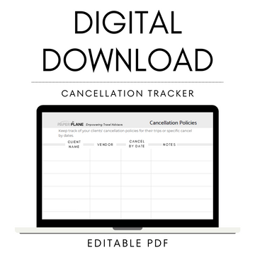 Cancellation Tracker - Digital Download