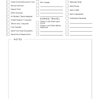 Booking Admin Form - Digital Download