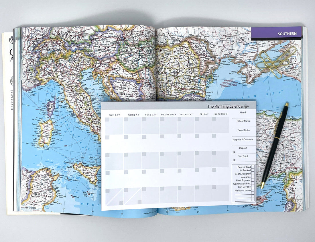 Trip Planning Calendar Form Notepad