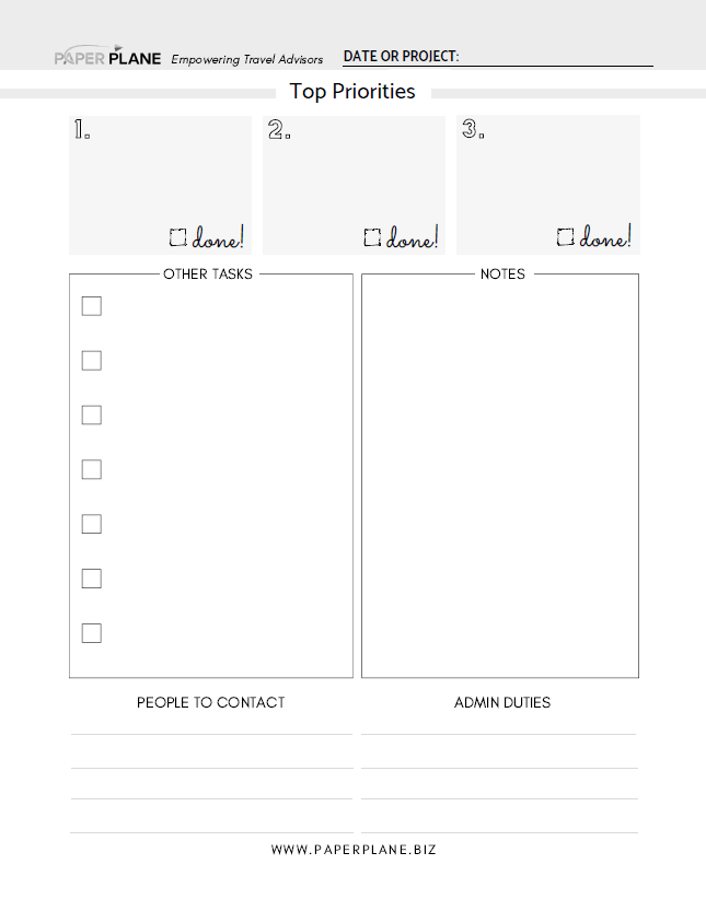 Travel Form Inserts