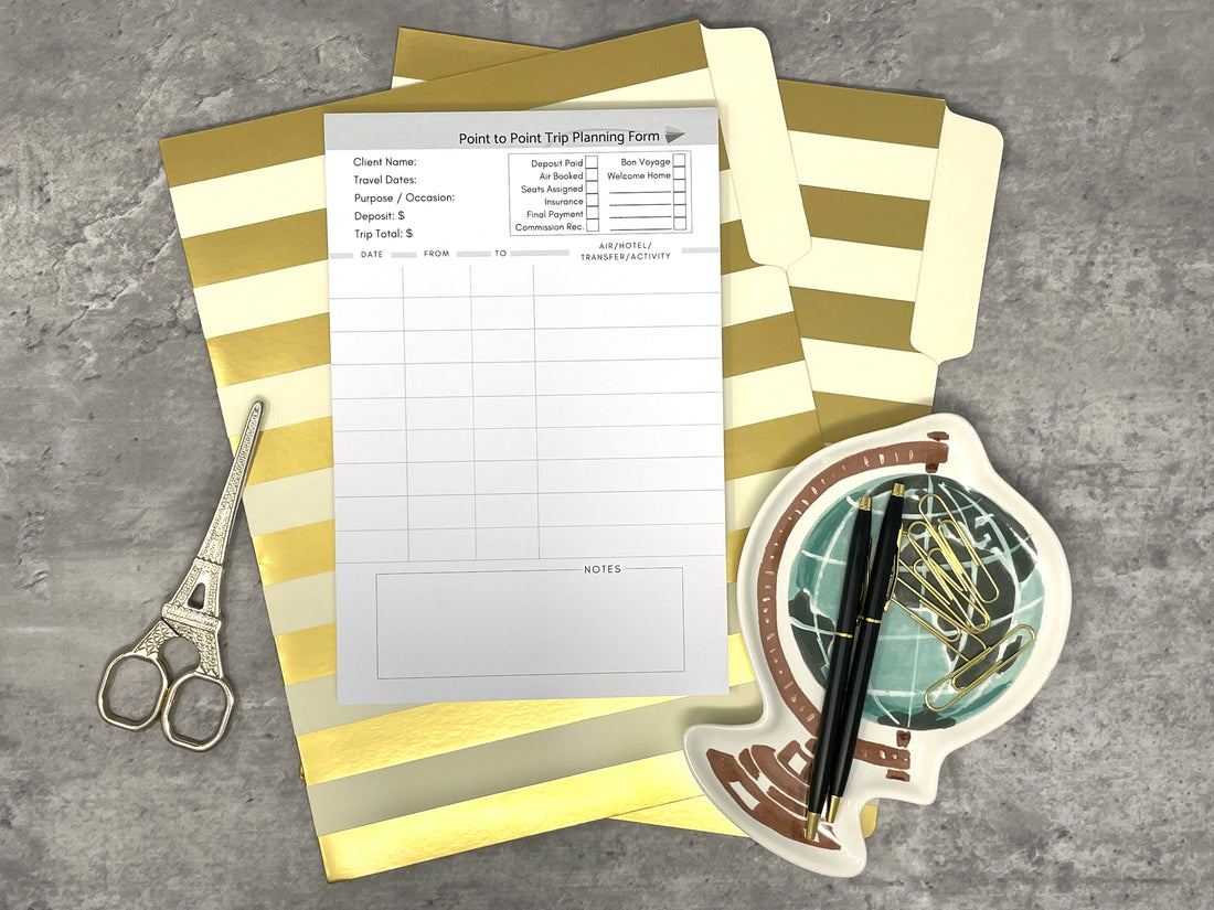 Point to Point Trip Planning Form Notepad