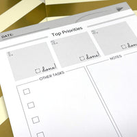 Daily Actions Notepad