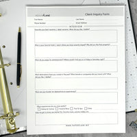 Client Interview & Intake Form Deskpad