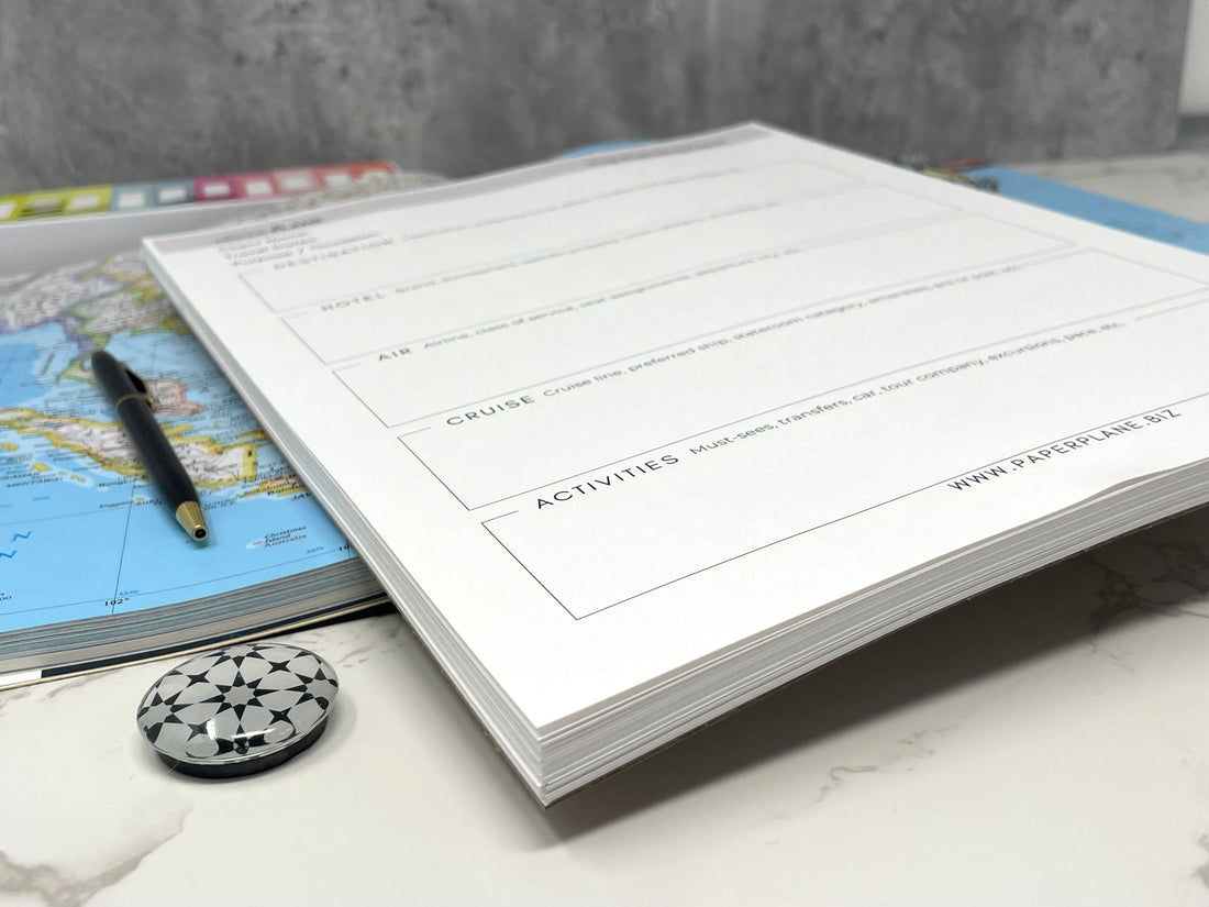 Trip Planning & Quoting Form Deskpad