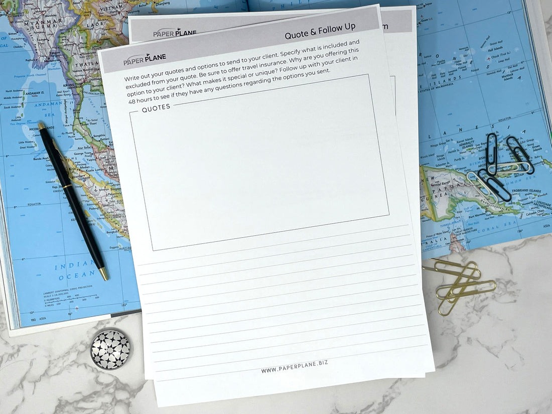 Trip Planning & Quoting Form Deskpad