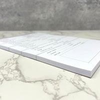 Trip Planning Form Notepad