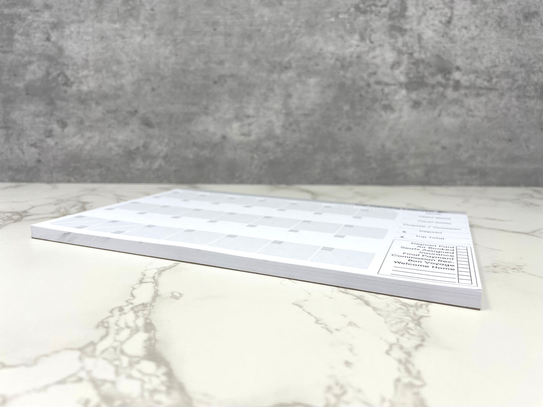 Trip Planning Calendar Form Notepad