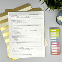 Client Interview & Intake Form Deskpad