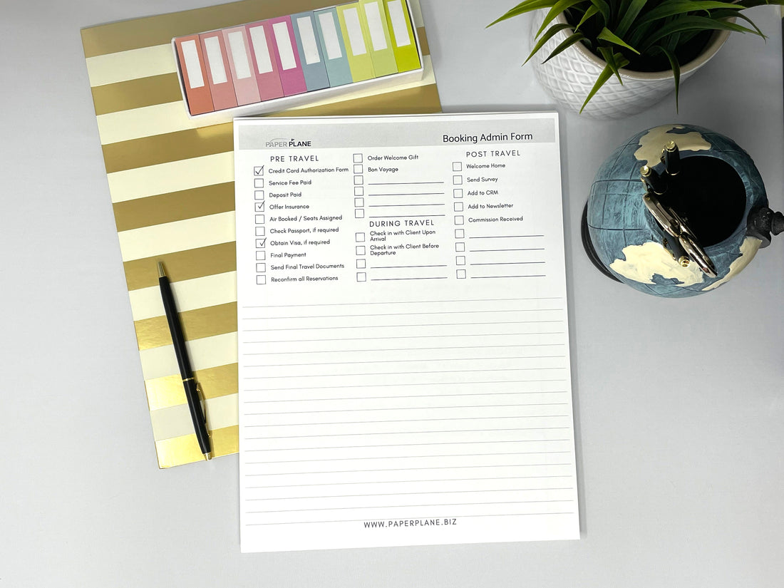 Booking & Trip Admin Form Deskpad