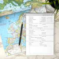 Trip Planning Form Notepad